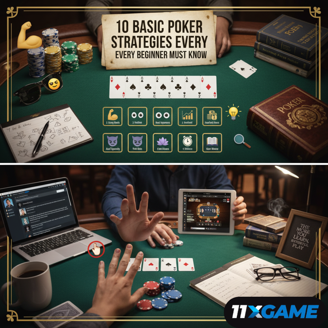 10 Basic Poker Strategies Every Beginner Must Know 😎