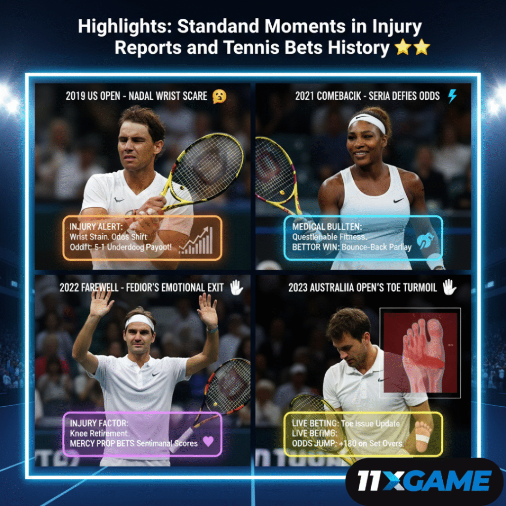Highlights: Standout Moments in Injury Reports and Tennis Bets History 🌟🏅
