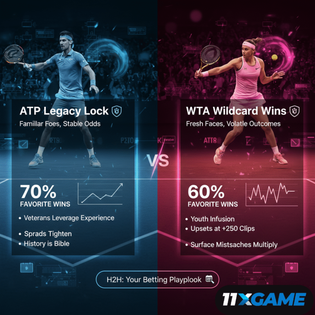 Head-to-Head Histories and ATP vs WTA Differences in Betting Patterns 🆚📜