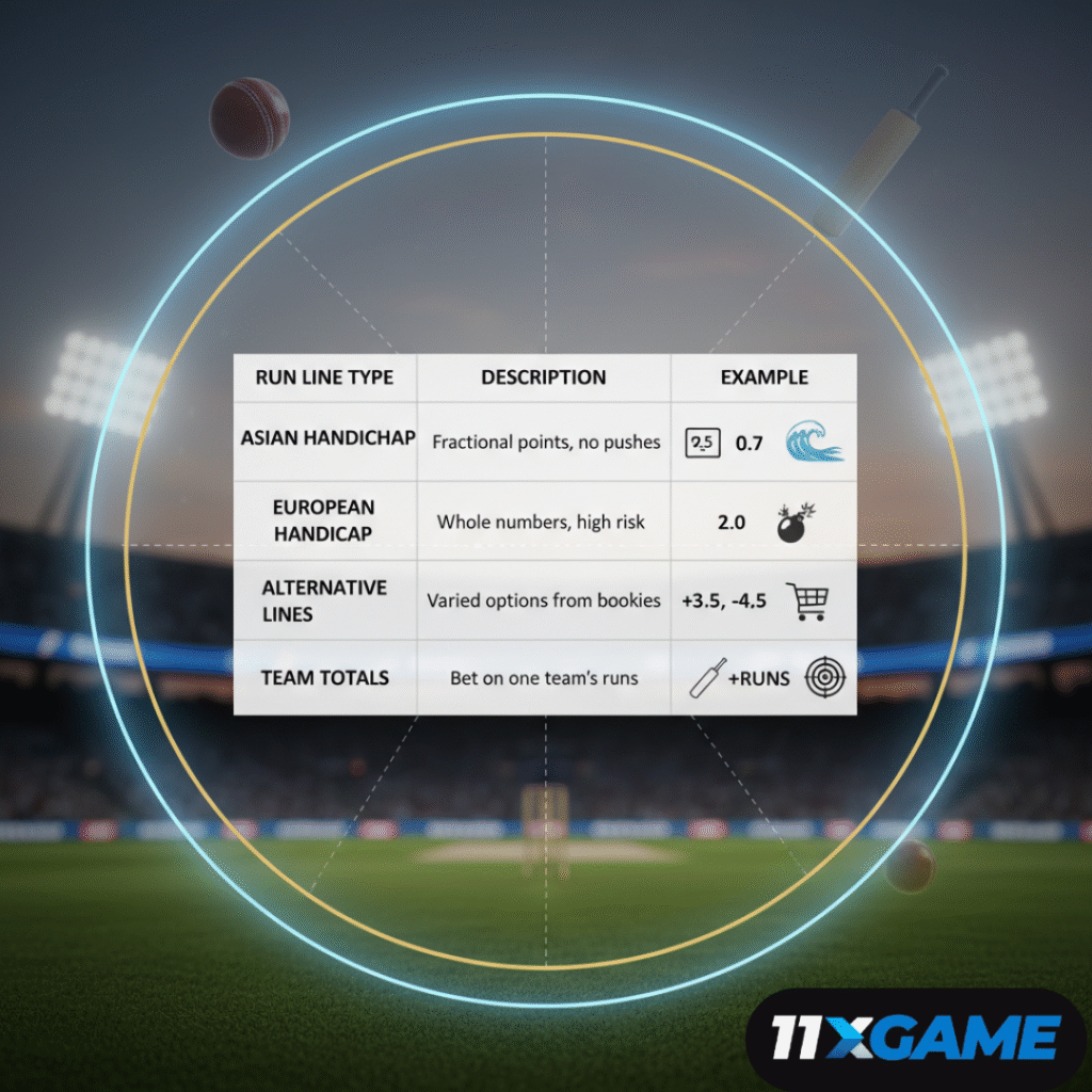 Common Types of Run Lines in Cricket Betting Explored 🏏