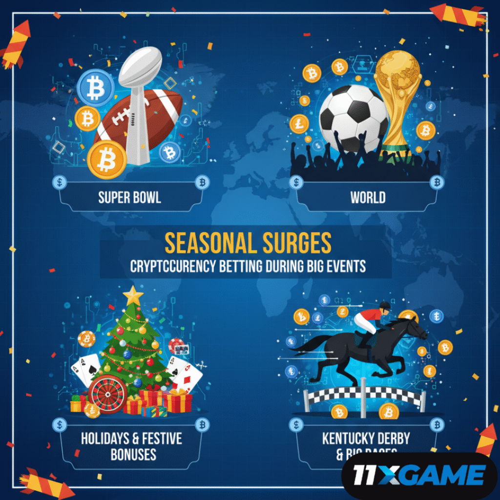 Seasonal Surges: Cryptocurrencies in Betting During Big Events ๐๏ธ๐