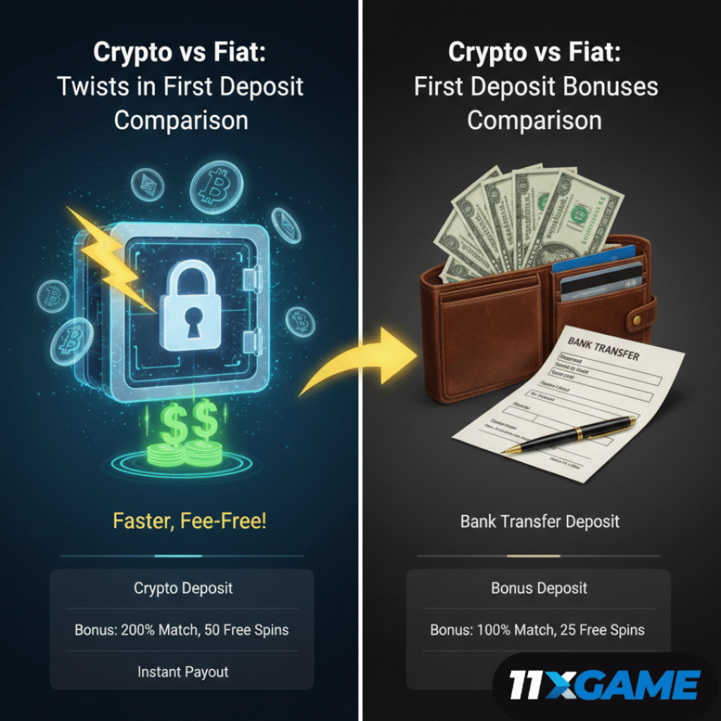 Crypto vs. Fiat: Twists in First Deposit Bonuses Comparison 🪙