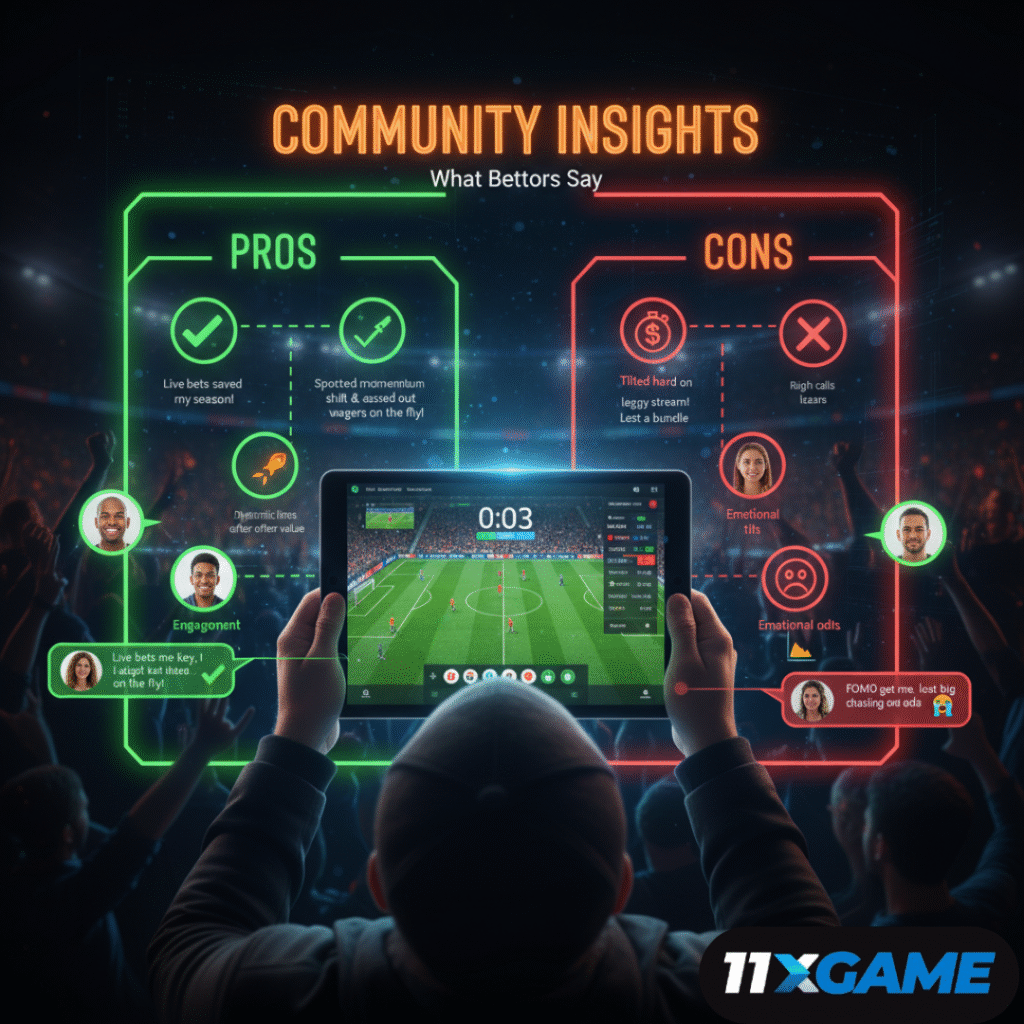 Community Insights: What Bettors Say About In-Play Betting Pros and Cons 👥