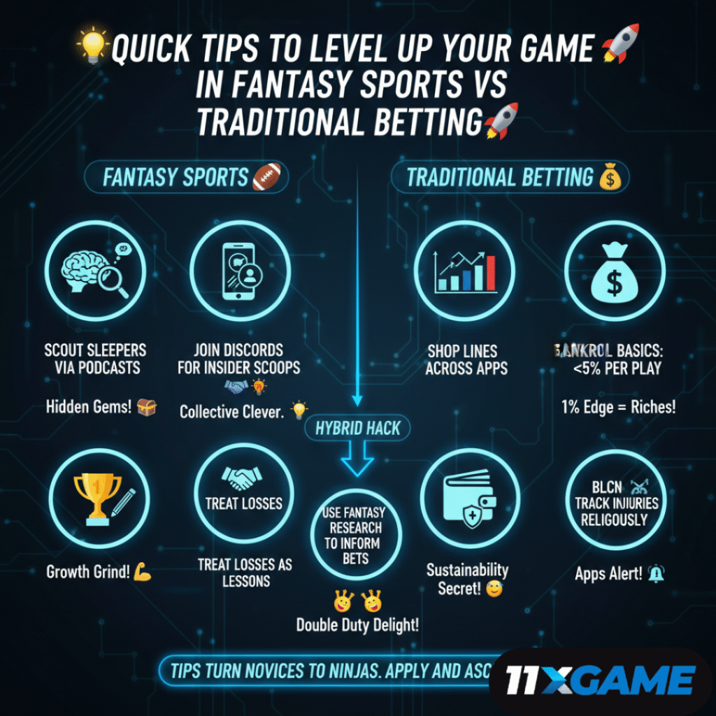 Quick Tips to Level Up Your Game in Fantasy Sports vs Traditional Betting 💡